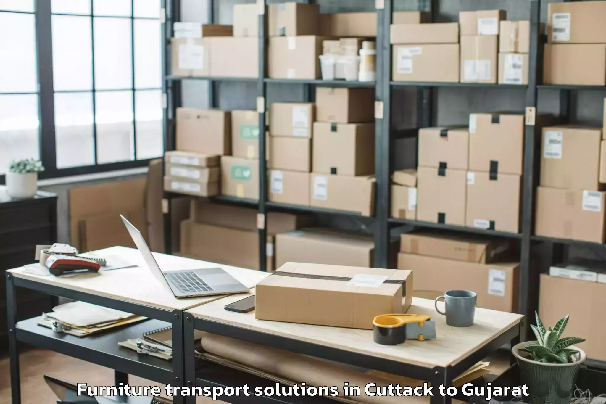 Affordable Cuttack to Anjar Furniture Transport Solutions